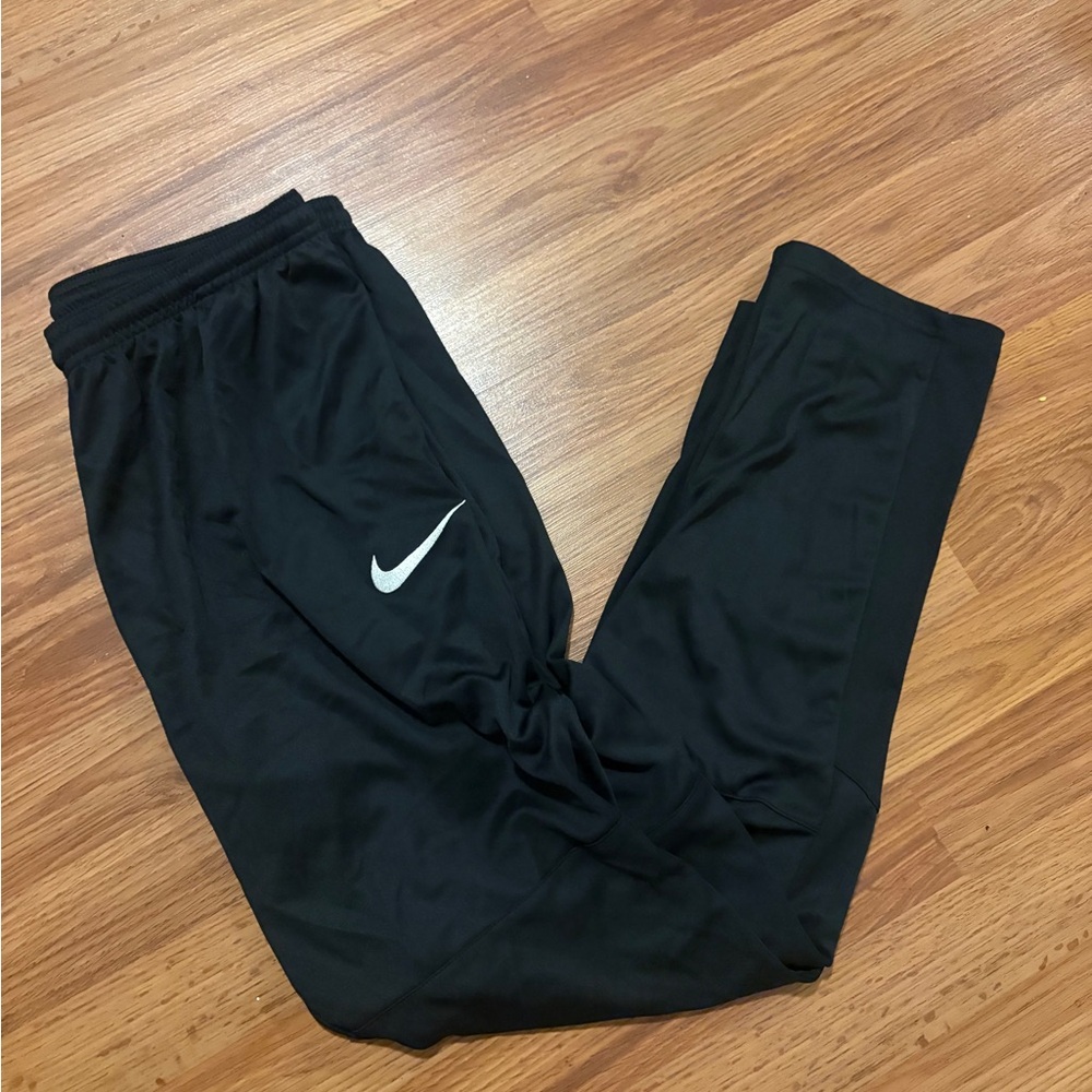 Nike Black Jogger Sweatpants with White Swoosh